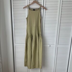 J Crew Pintuck Mixy Dress Sz XS in Belmont Khaki